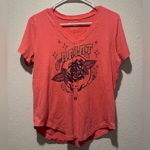 Ariat Pink V-Neck Graphic Tee